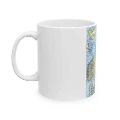 Scandinavia (1963) (Map) White Coffee Mug-Go Mug Yourself