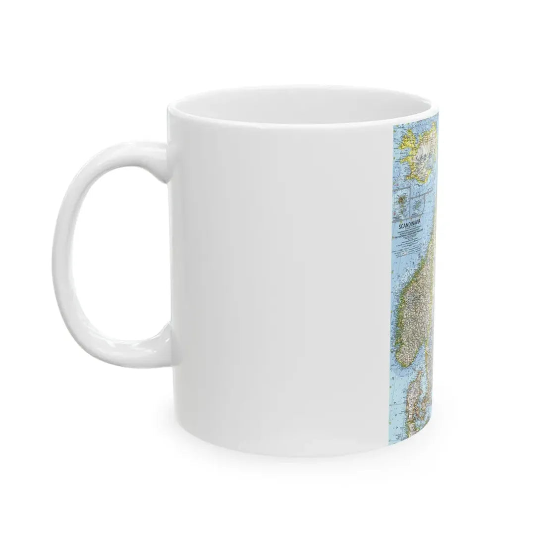 Scandinavia (1963) (Map) White Coffee Mug - Go Mug Yourself