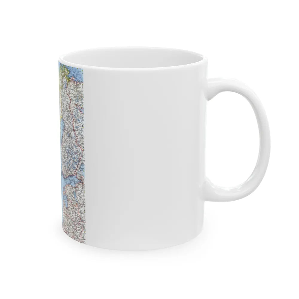 Scandinavia (1963) (Map) White Coffee Mug-Go Mug Yourself