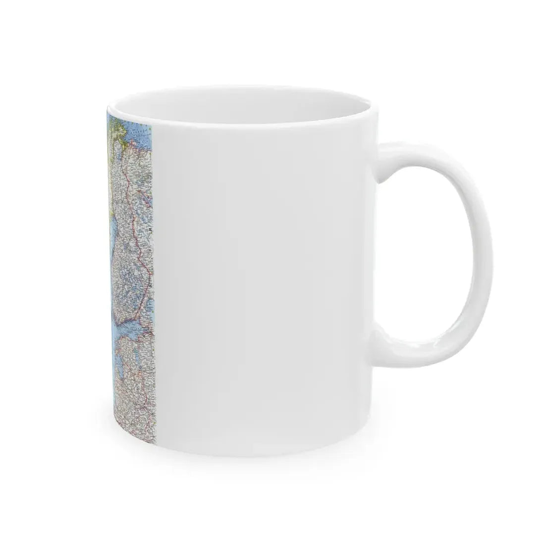 Scandinavia (1963) (Map) White Coffee Mug - Go Mug Yourself