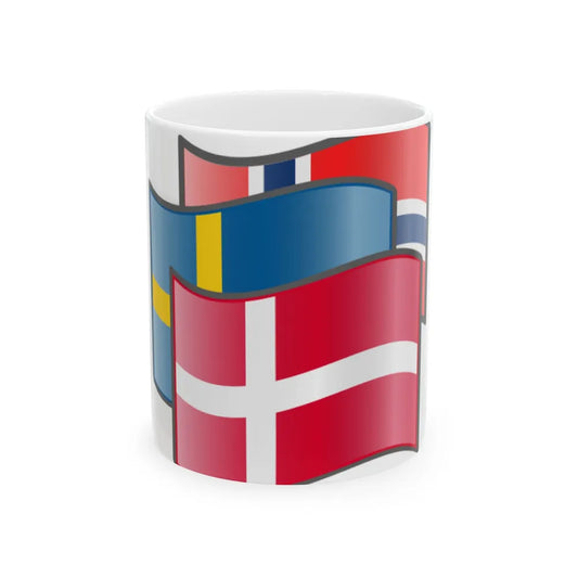 Scandinavia flags Denmark (Denmark) White Coffee Mug 11oz - Go Mug Yourself
