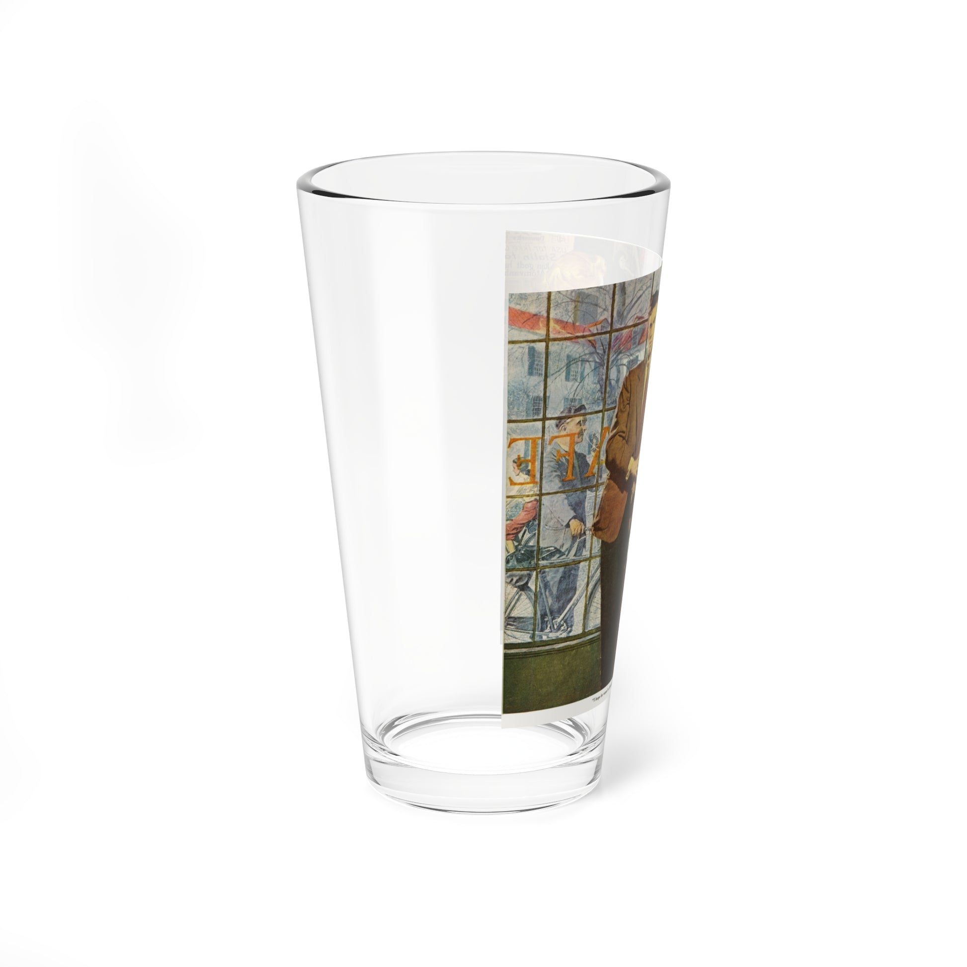 Scandinavian Noir, the Saturday Evening Post, 1954 (Magazine Illustration) Pint Glass 16oz-Go Mug Yourself