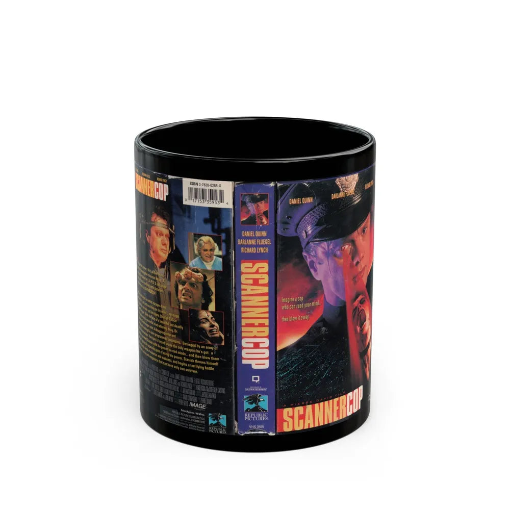 SCANNER COP (VHS COVER) - Black Coffee Mug-11oz-Go Mug Yourself