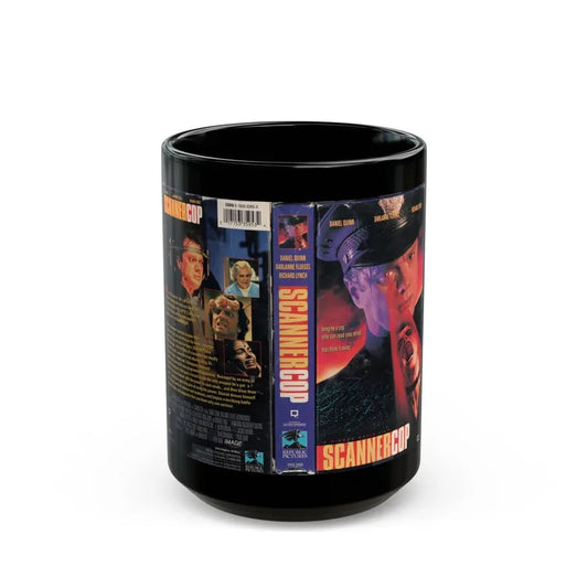 SCANNER COP (VHS COVER) - Black Coffee Mug 15oz - Go Mug Yourself