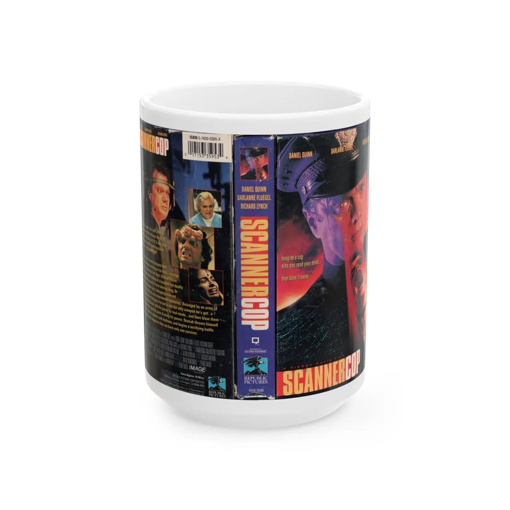 SCANNER COP (VHS COVER) - White Coffee Mug-15oz-Go Mug Yourself