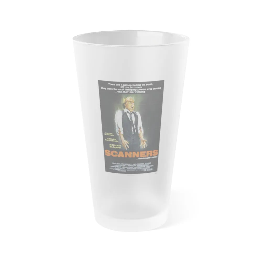 SCANNERS 1981 Movie Poster - Frosted Pint Glass 16oz-16oz-Frosted-Go Mug Yourself