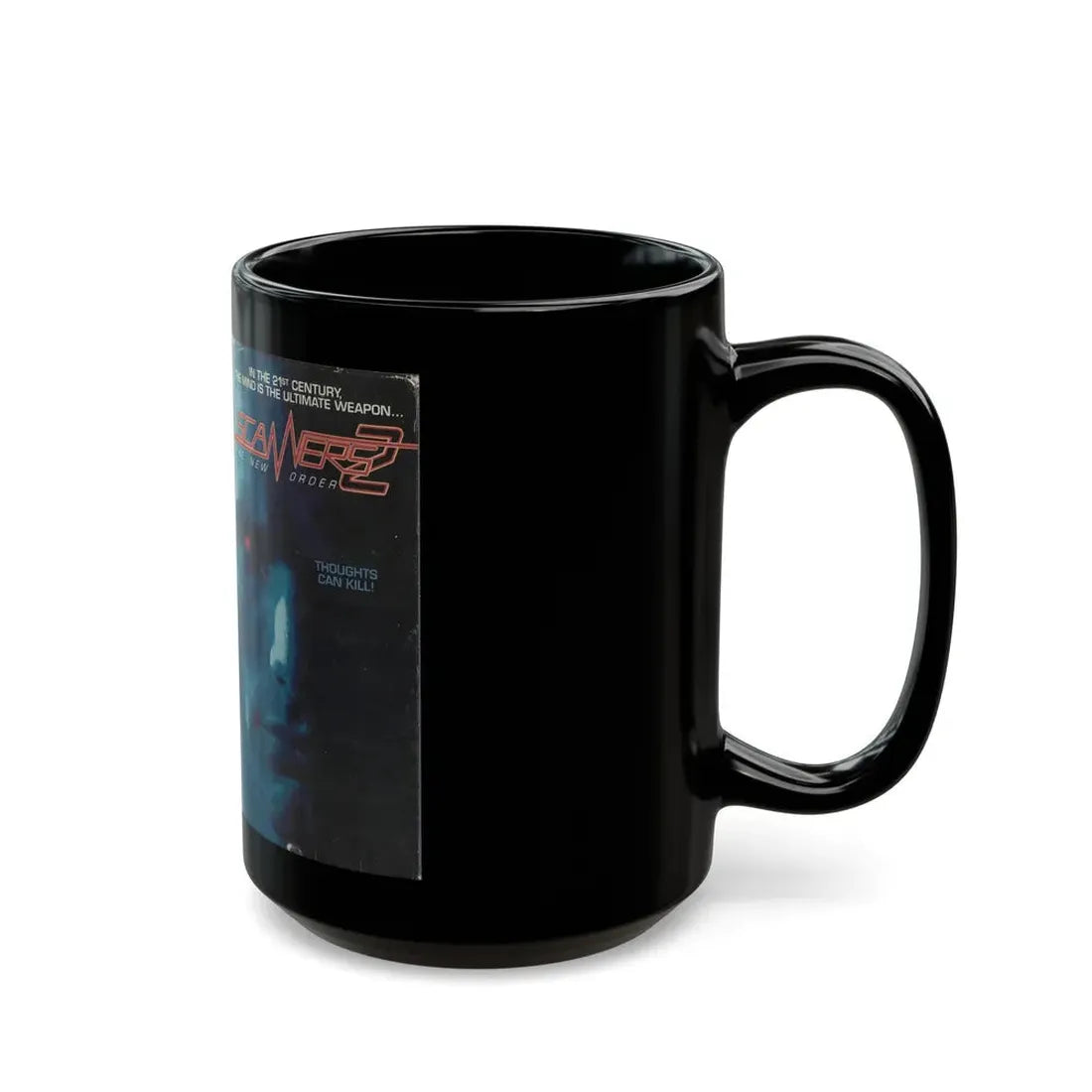 SCANNERS 2 THE NEW WORLD ORDER (VHS COVER) - Black Coffee Mug - Go Mug Yourself