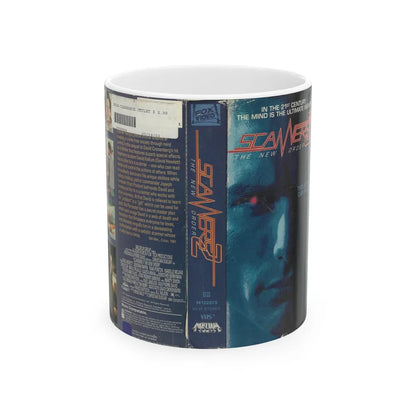 SCANNERS 2 THE NEW WORLD ORDER (VHS COVER) - White Coffee Mug-11oz-Go Mug Yourself