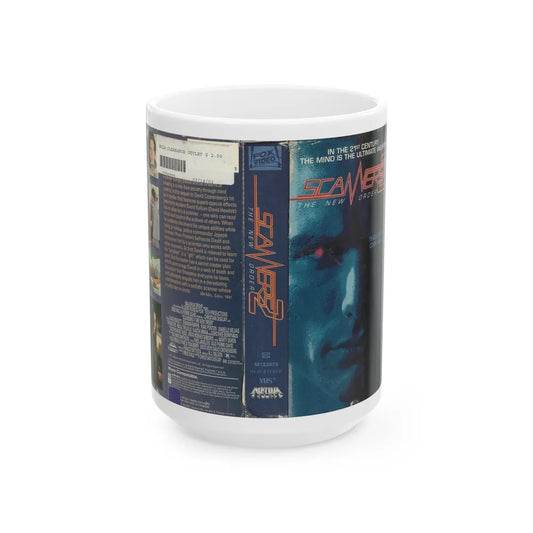 SCANNERS 2 THE NEW WORLD ORDER (VHS COVER) - White Coffee Mug-15oz-Go Mug Yourself