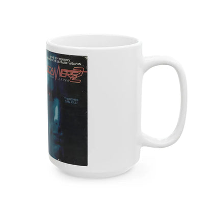 SCANNERS 2 THE NEW WORLD ORDER (VHS COVER) - White Coffee Mug-Go Mug Yourself