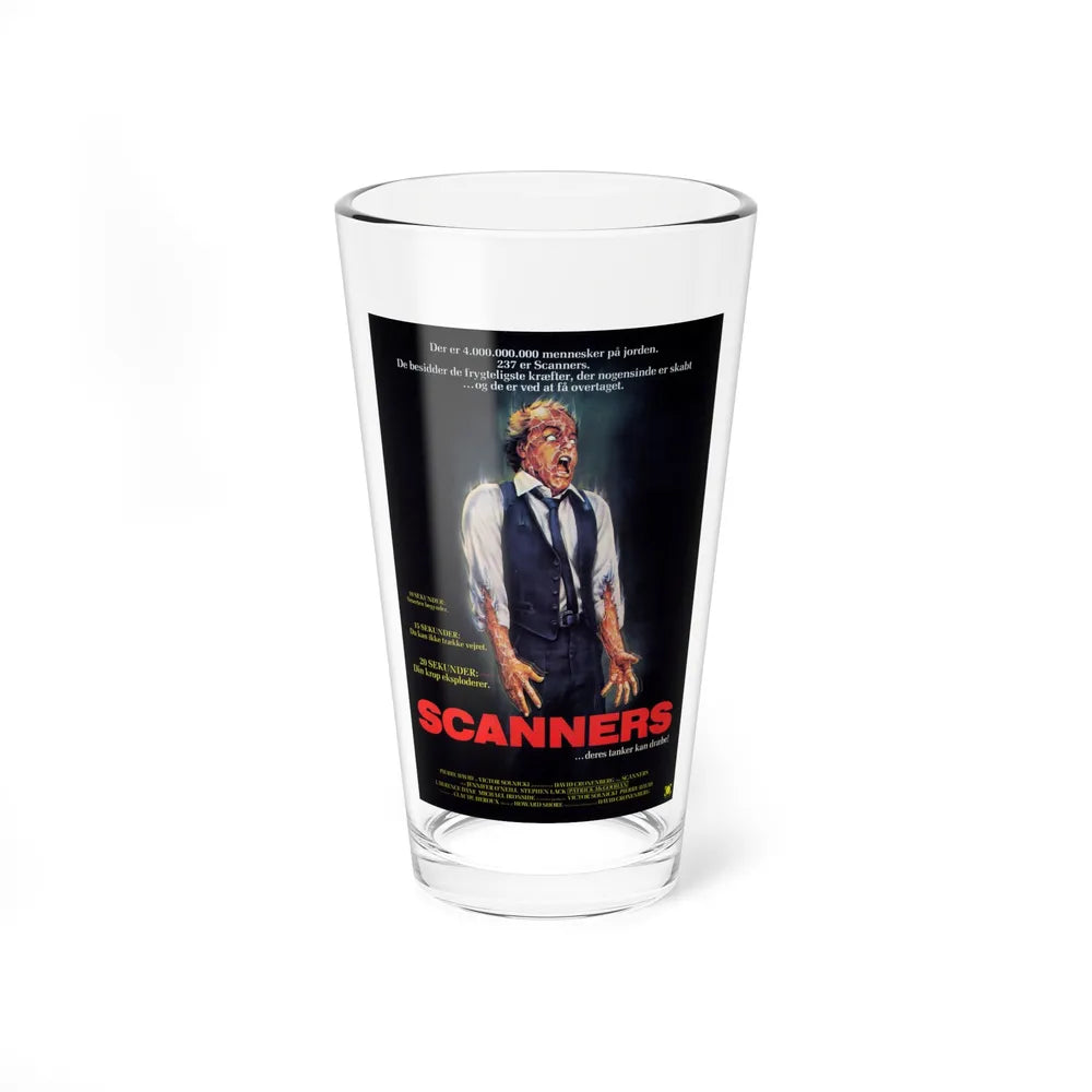 SCANNERS (DANISH) 1981 Movie Poster - Pint Glass 16oz-16oz-Go Mug Yourself