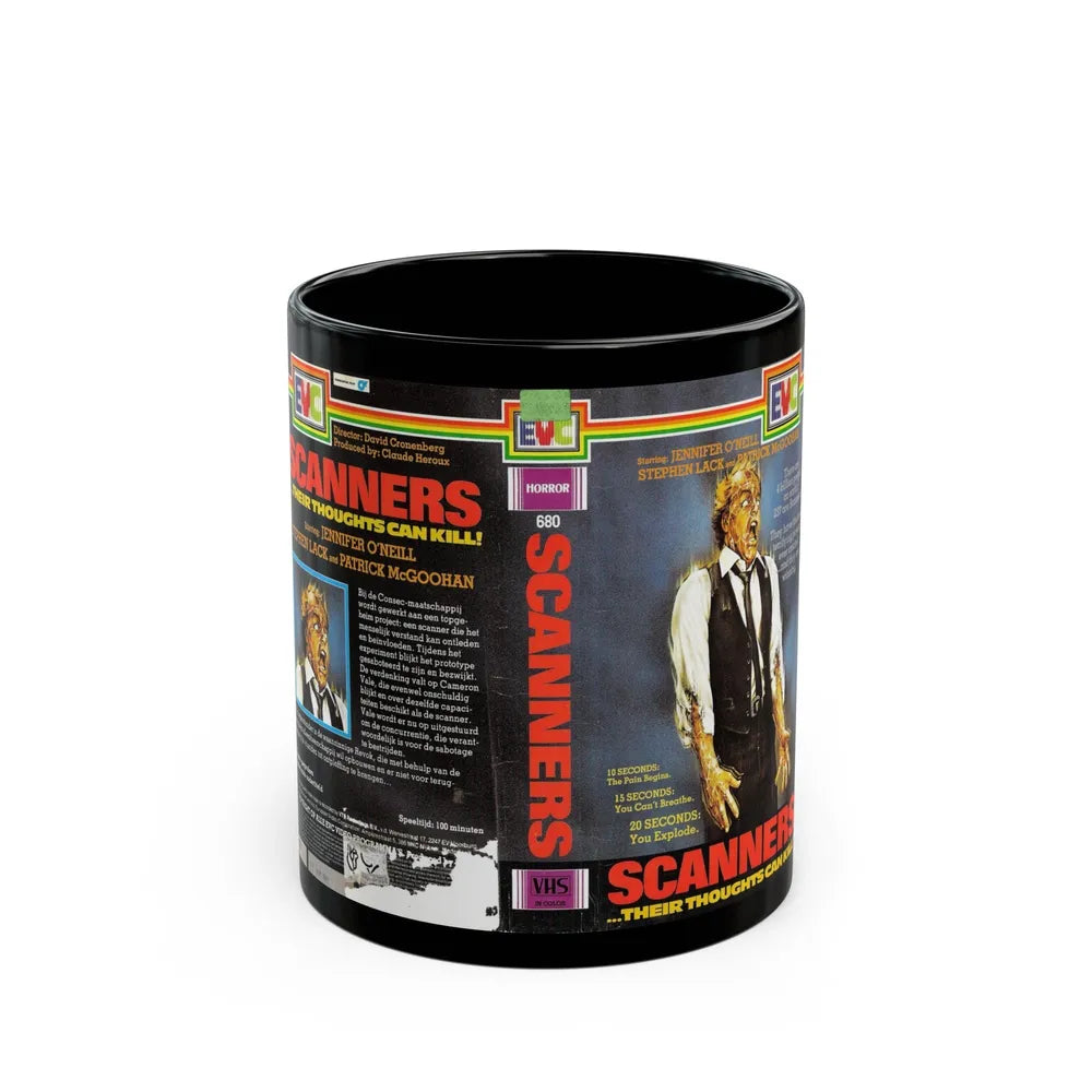 SCANNERS EVC (VHS COVER) - Black Coffee Mug-11oz-Go Mug Yourself