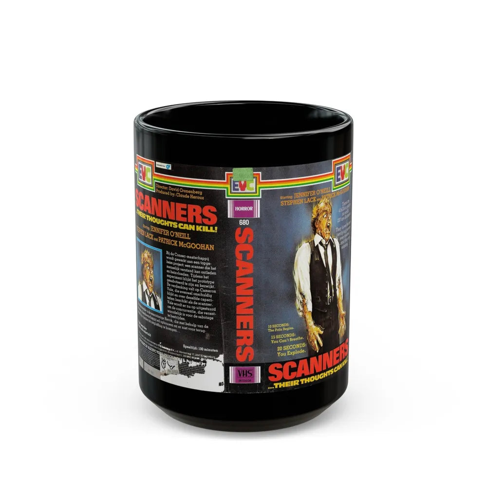 SCANNERS EVC (VHS COVER) - Black Coffee Mug-15oz-Go Mug Yourself