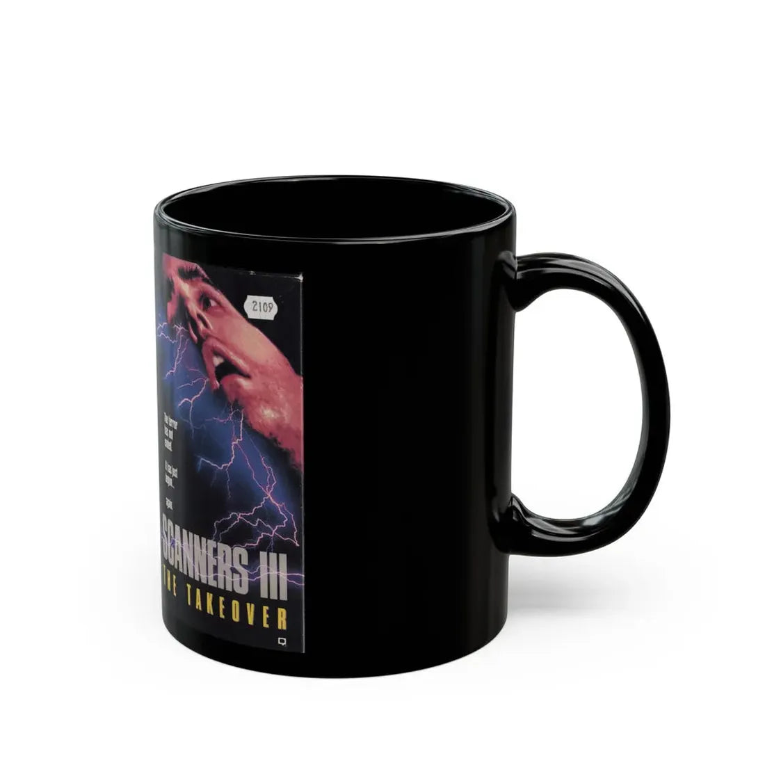 SCANNERS III THE TAKEOVER (VHS COVER) - Black Coffee Mug - Go Mug Yourself