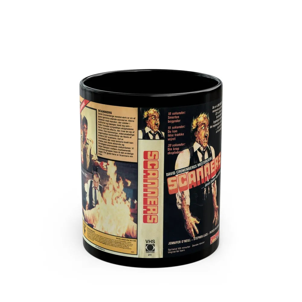 SCANNERS (VHS COVER) - Black Coffee Mug-11oz-Go Mug Yourself