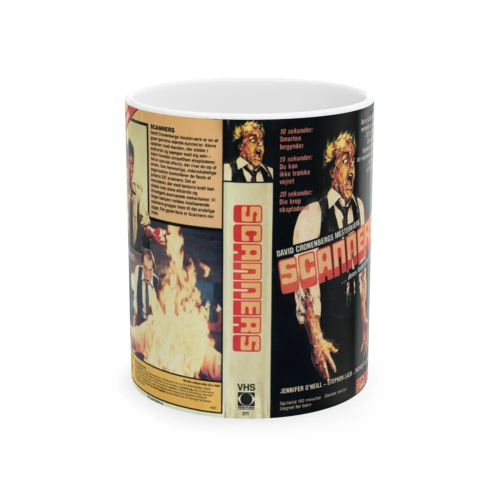 SCANNERS (VHS COVER) - White Coffee Mug-11oz-Go Mug Yourself