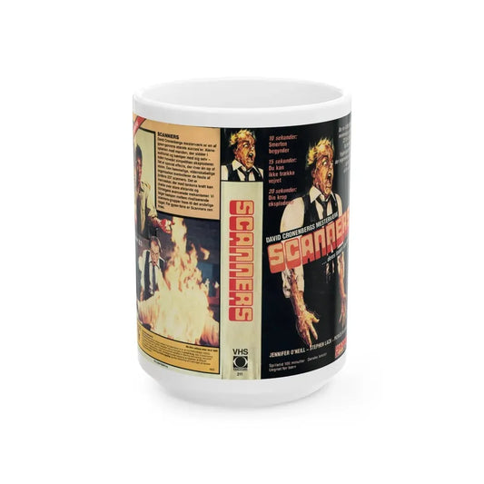 SCANNERS (VHS COVER) - White Coffee Mug 15oz - Go Mug Yourself
