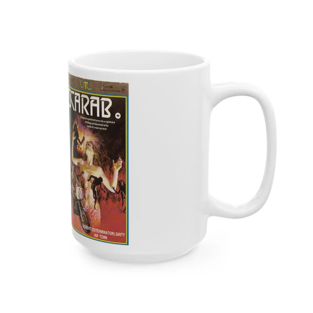 SCARAB (VHS COVER) - White Coffee Mug-Go Mug Yourself