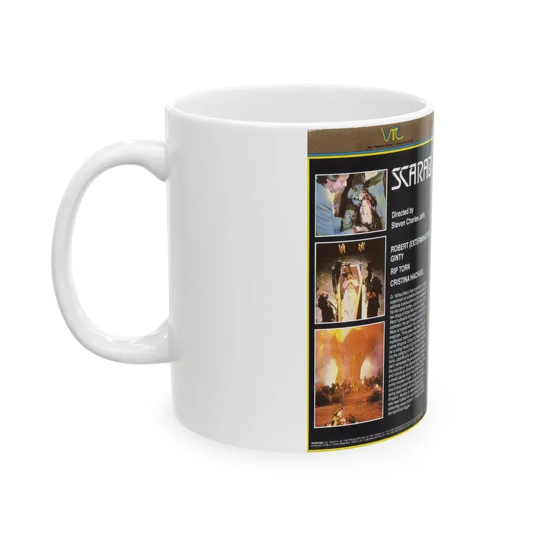 SCARAB (VHS COVER) - White Coffee Mug - Go Mug Yourself