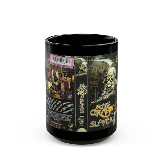 SCARE CROW SLAYER (VHS COVER) - Black Coffee Mug-15oz-Go Mug Yourself