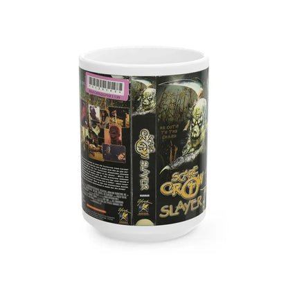 SCARE CROW SLAYER (VHS COVER) - White Coffee Mug 15oz - Go Mug Yourself
