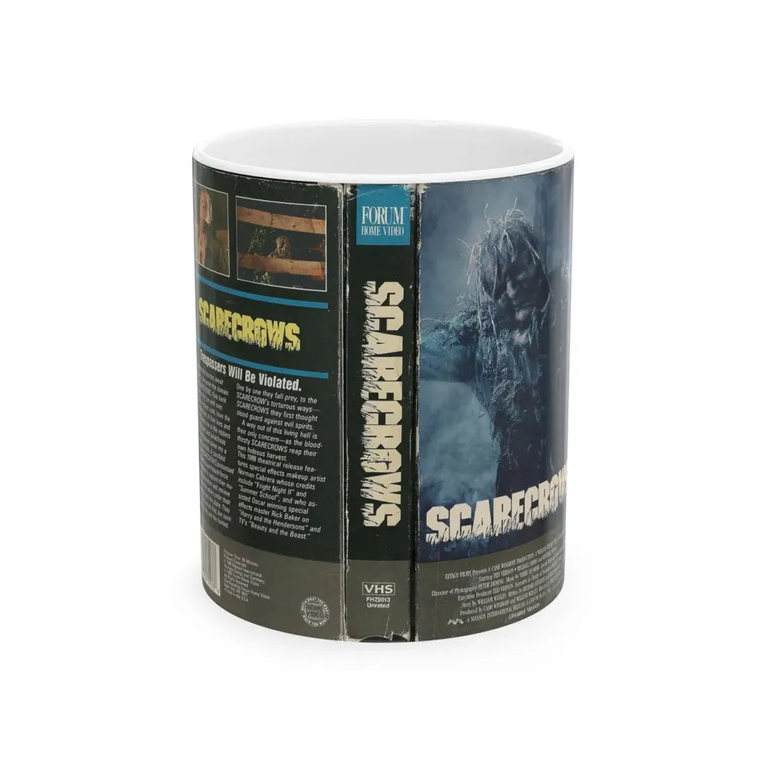 SCARECROWS (VHS COVER) - White Coffee Mug 11oz - Go Mug Yourself