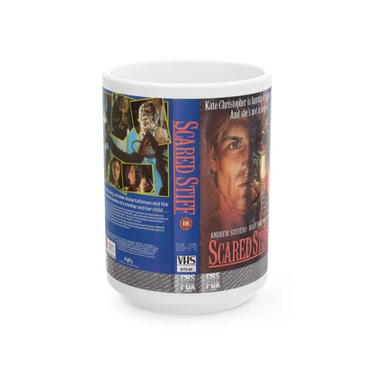 SCARED STIFF CBS FOX (VHS COVER) - White Coffee Mug-15oz-Go Mug Yourself