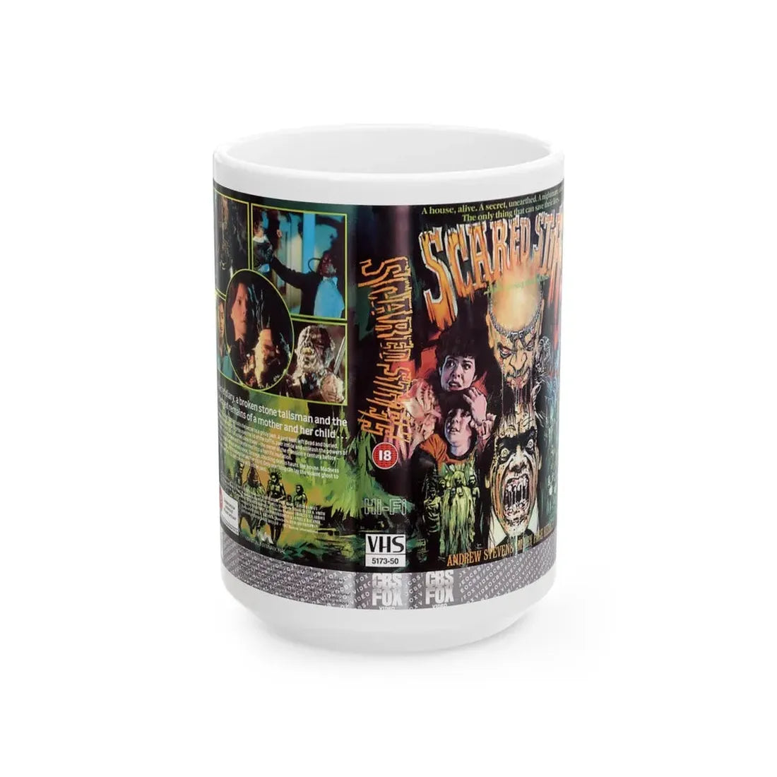 SCARED STIFF VERSION 2 (VHS COVER) - White Coffee Mug 15oz - Go Mug Yourself