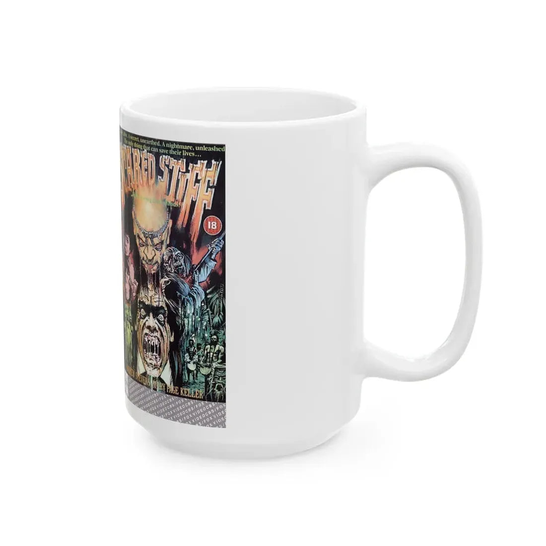 SCARED STIFF VERSION 2 (VHS COVER) - White Coffee Mug - Go Mug Yourself