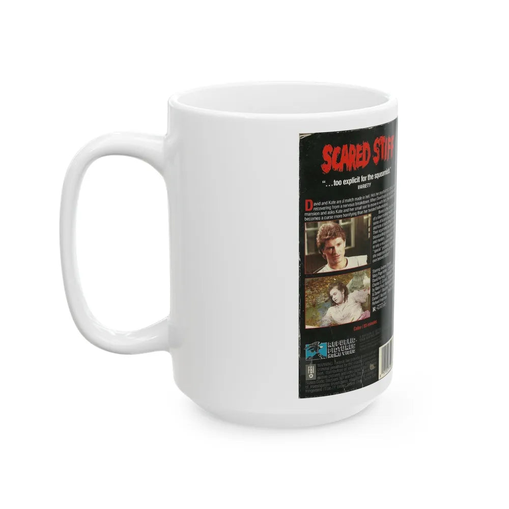 SCARED STIFF (VHS COVER) - White Coffee Mug-Go Mug Yourself