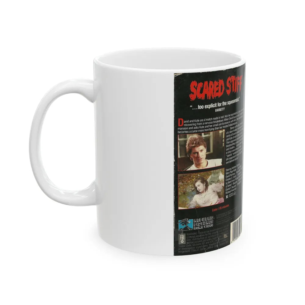 SCARED STIFF (VHS COVER) - White Coffee Mug-Go Mug Yourself