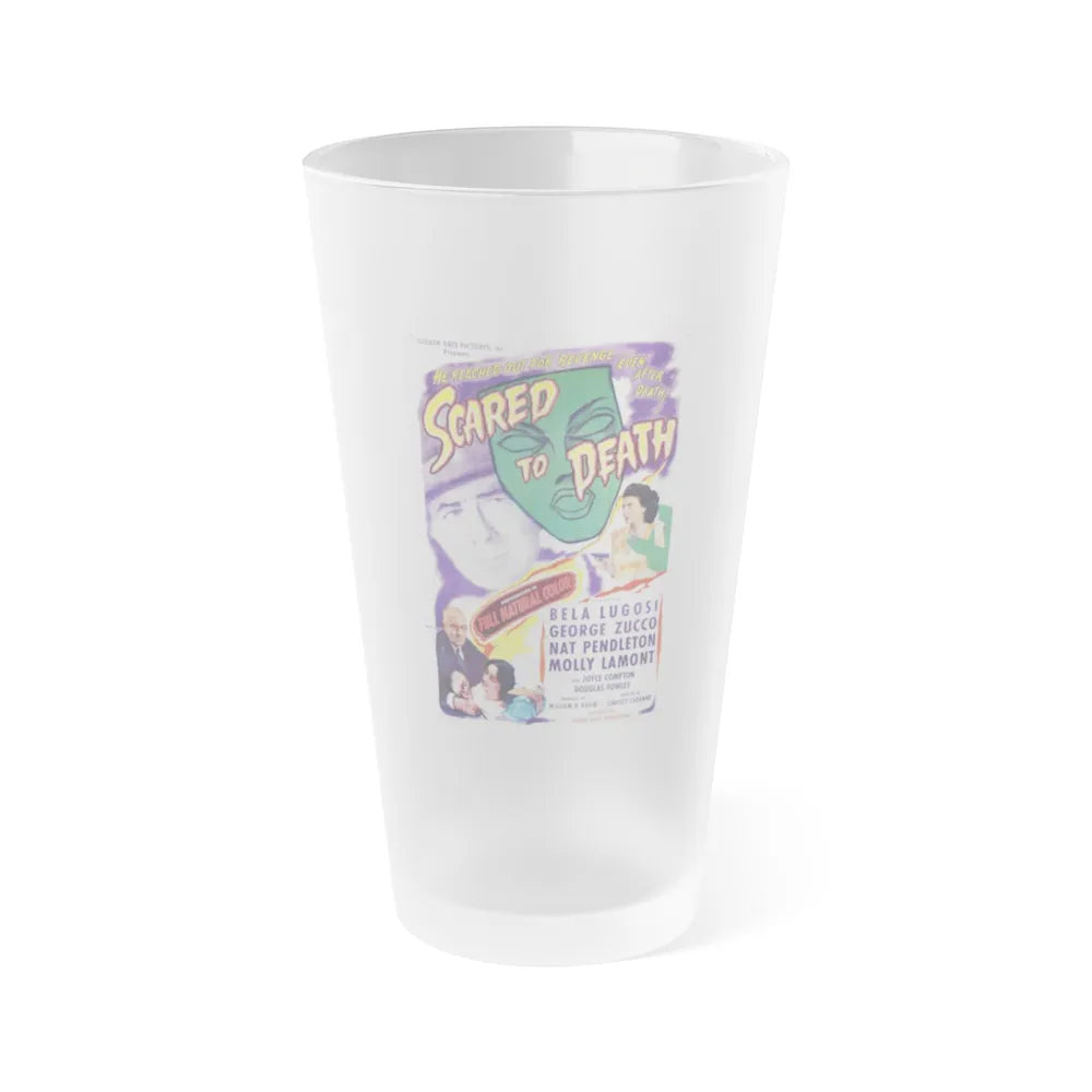 SCARED TO DEATH 1946 Movie Poster - Frosted Pint Glass 16oz-16oz-Frosted-Go Mug Yourself