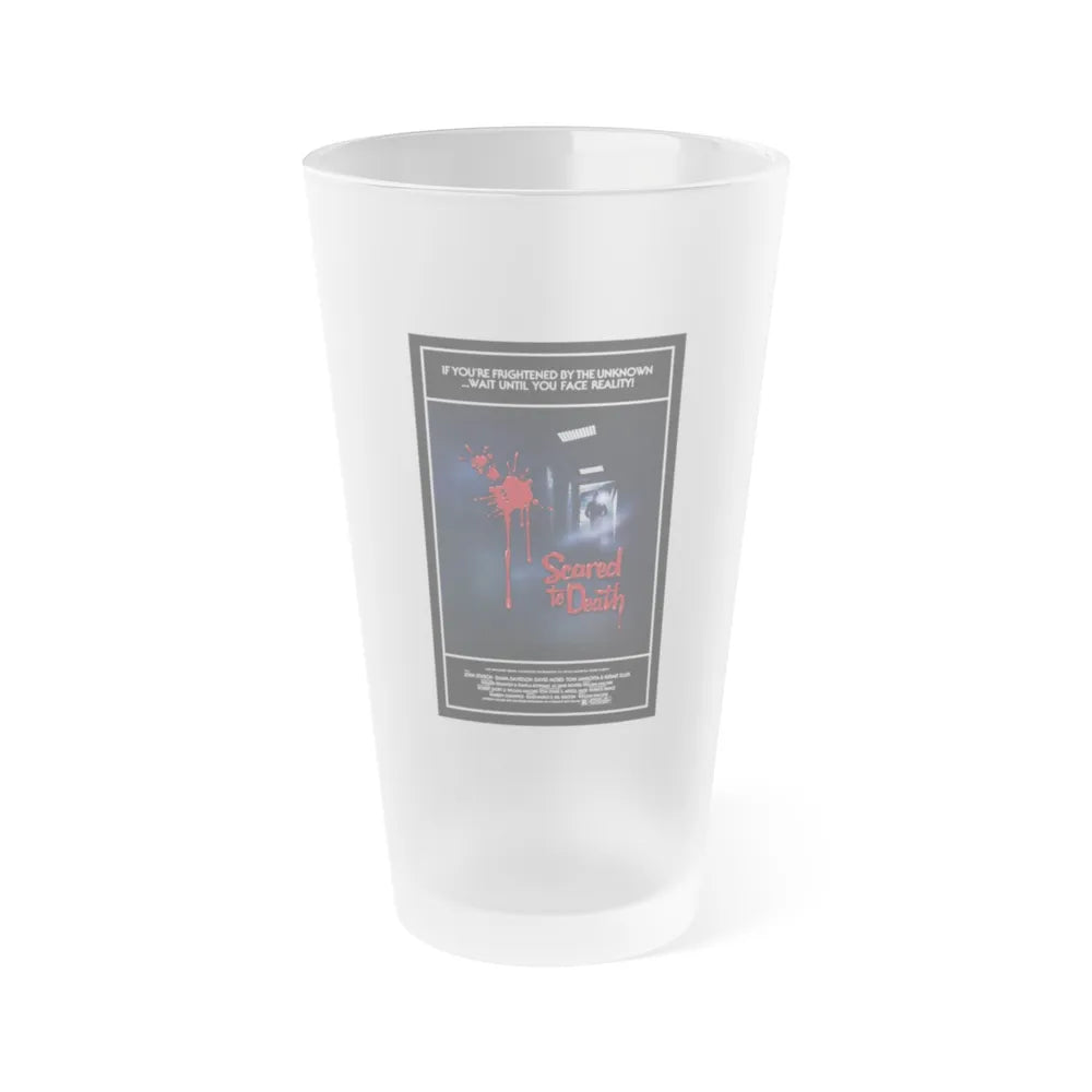 SCARED TO DEATH 1980 Movie Poster - Frosted Pint Glass 16oz-16oz-Frosted-Go Mug Yourself