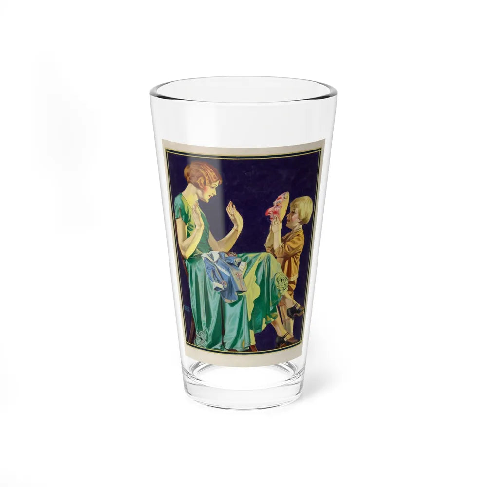 Scaring Mother (Magazine Illustration) Pint Glass 16oz-16oz-Go Mug Yourself