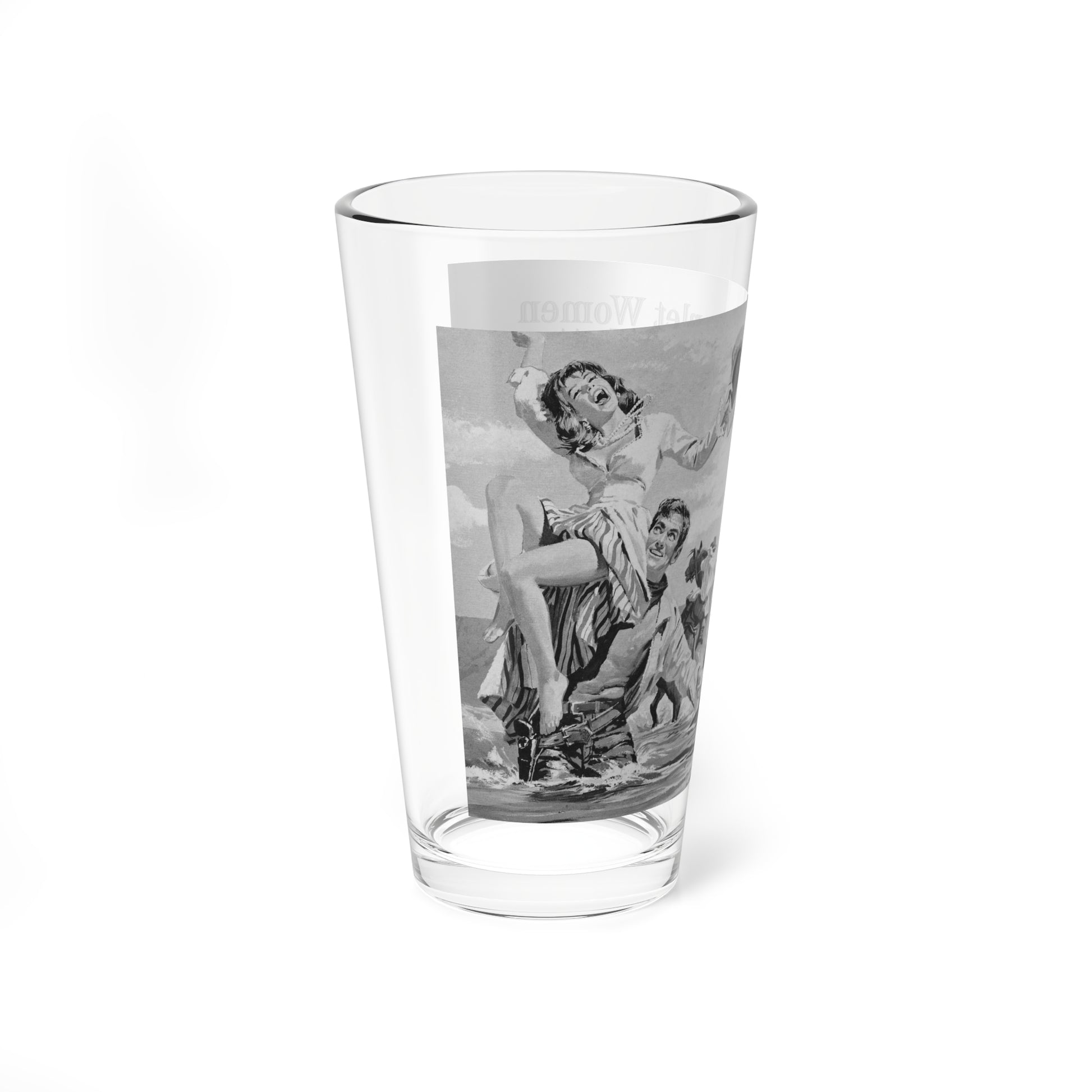 Scarlet Women of the Platte, True Adventures, December 1960 (Magazine Illustration) Pint Glass 16oz-Go Mug Yourself