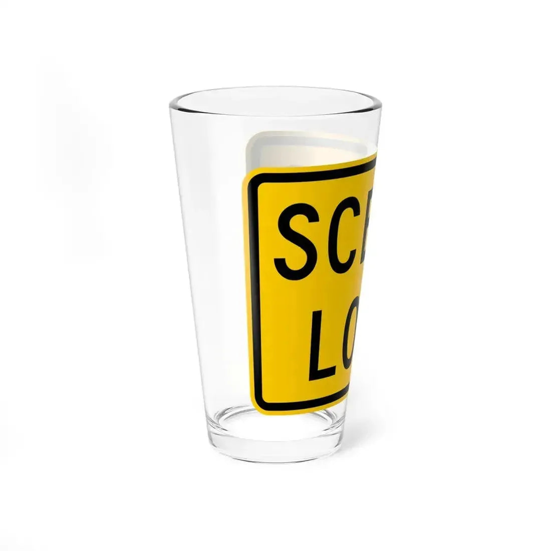 Scenic Loop plate Wyoming (Wyoming) (Road Sign) Pint Glass 16oz - Go Mug Yourself