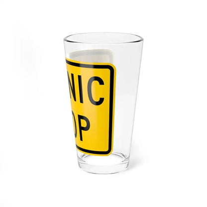 Scenic Loop plate Wyoming (Wyoming) (Road Sign) Pint Glass 16oz - Go Mug Yourself