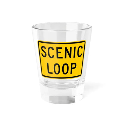 Scenic Loop plate Wyoming (Wyoming) (Road Sign) Shot Glass 1.5oz 1.5oz - Go Mug Yourself