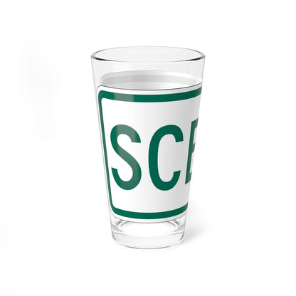 Scenic plate Vermont (Vermont) (Road Sign) Pint Glass 16oz - Go Mug Yourself