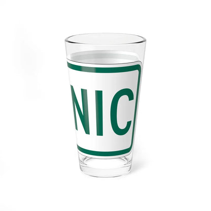 Scenic plate Vermont (Vermont) (Road Sign) Pint Glass 16oz - Go Mug Yourself