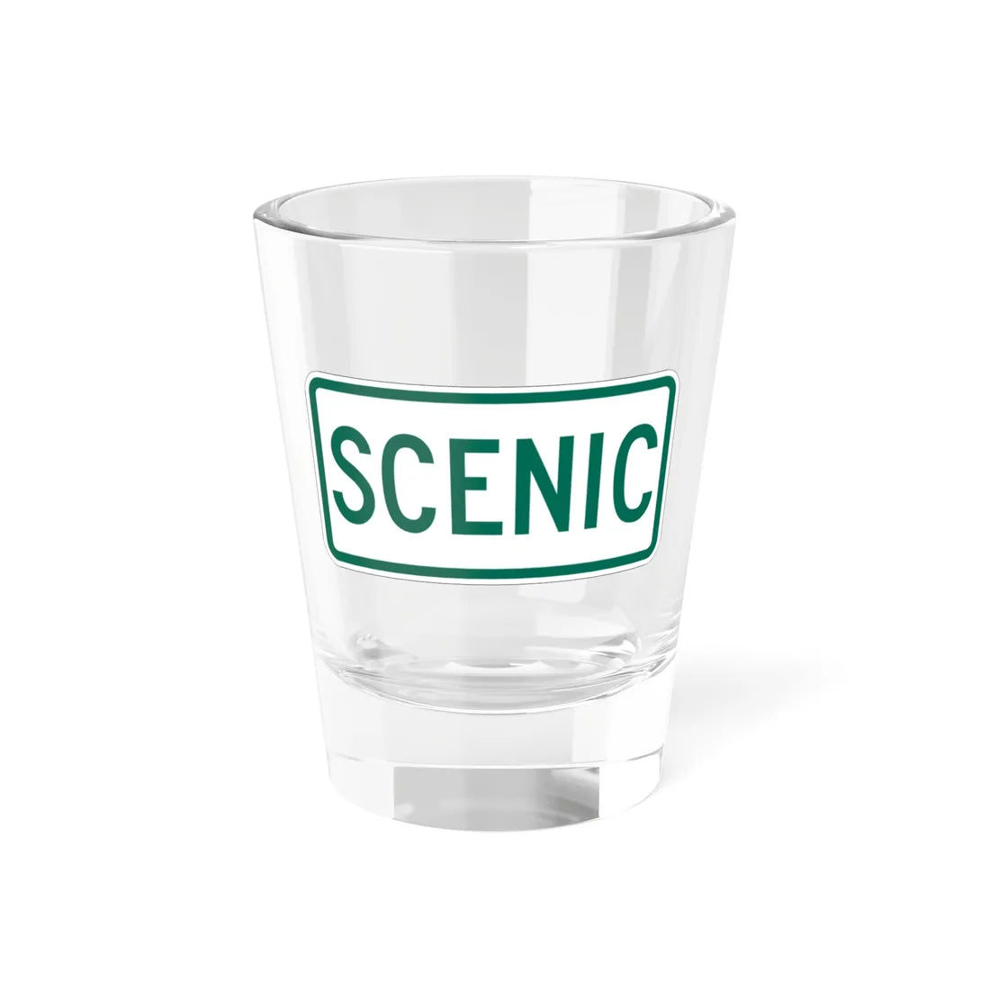 Scenic plate Vermont (Vermont) (Road Sign) Shot Glass 1.5oz 1.5oz - Go Mug Yourself