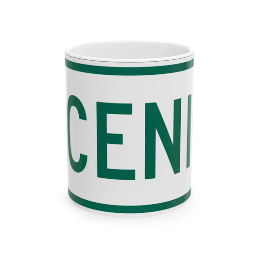 Scenic plate Vermont (Vermont) (Road Sign) White Coffee Mug 11oz - Go Mug Yourself