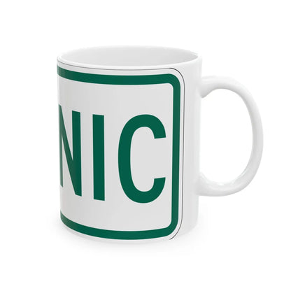 Scenic plate Vermont (Vermont) (Road Sign) White Coffee Mug - Go Mug Yourself
