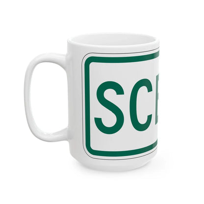 Scenic plate Vermont (Vermont) (Road Sign) White Coffee Mug - Go Mug Yourself