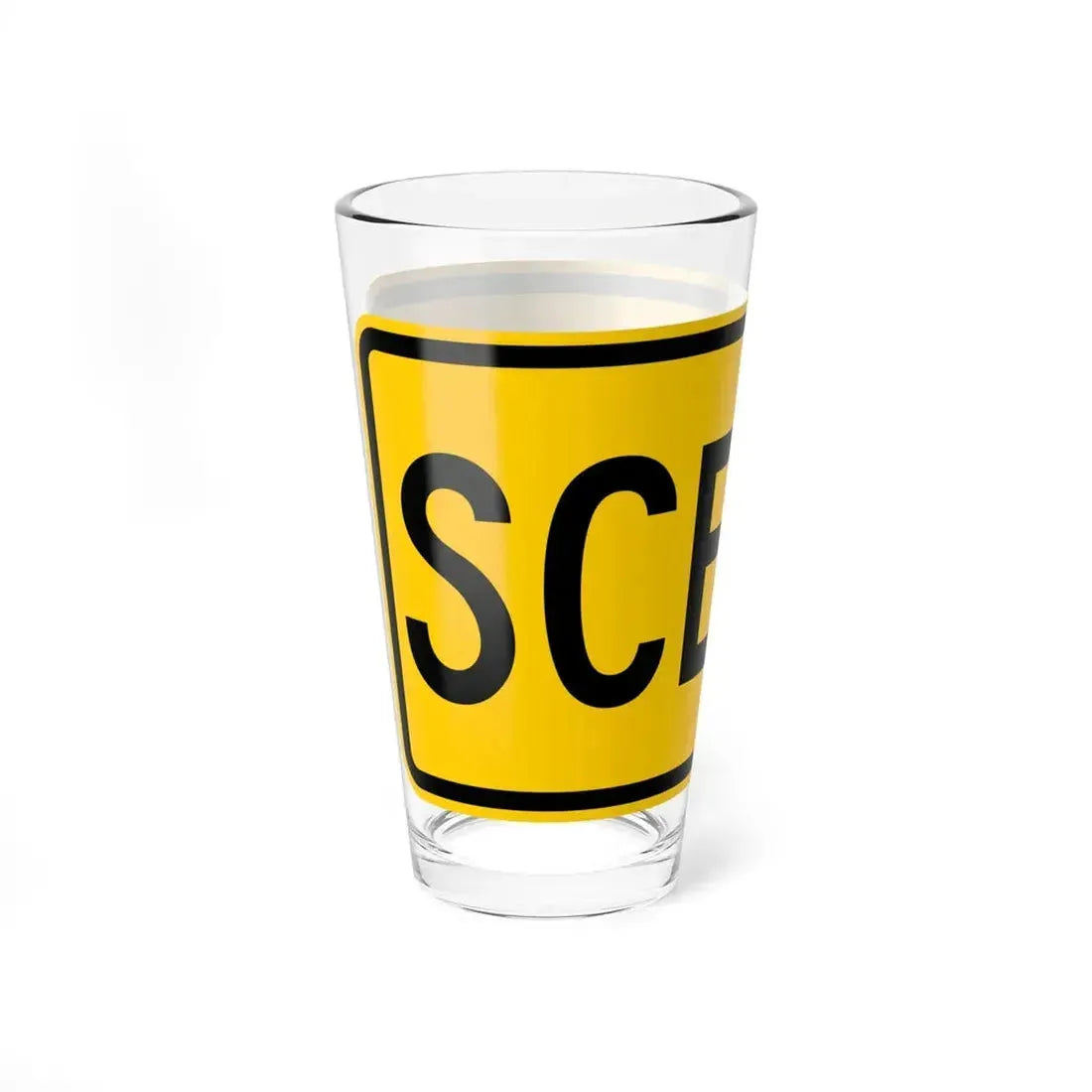 Scenic plate Wyoming (Wyoming) (Road Sign) Pint Glass 16oz - Go Mug Yourself