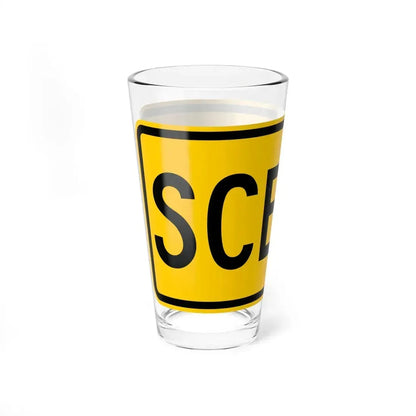 Scenic plate Wyoming (Wyoming) (Road Sign) Pint Glass 16oz - Go Mug Yourself