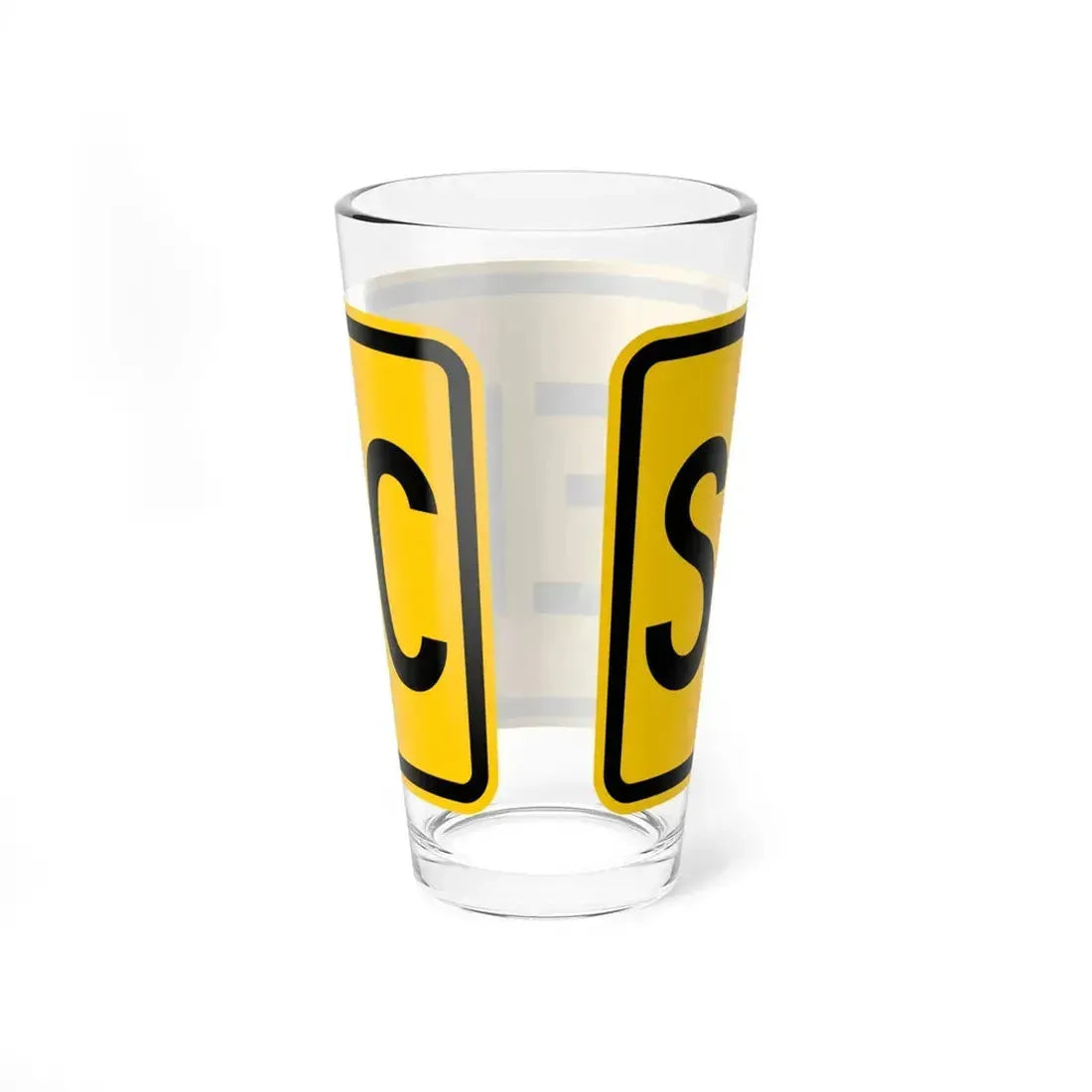 Scenic plate Wyoming (Wyoming) (Road Sign) Pint Glass 16oz - Go Mug Yourself