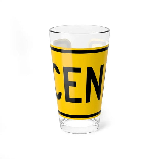 Scenic plate Wyoming (Wyoming) (Road Sign) Pint Glss 16oz 16oz - Go Mug Yourself
