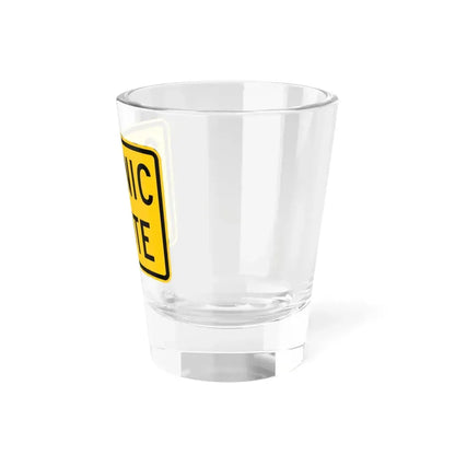 Scenic Route plate Wyoming (Wyoming) (Road Sign) Shot Glass 1.5oz - Go Mug Yourself