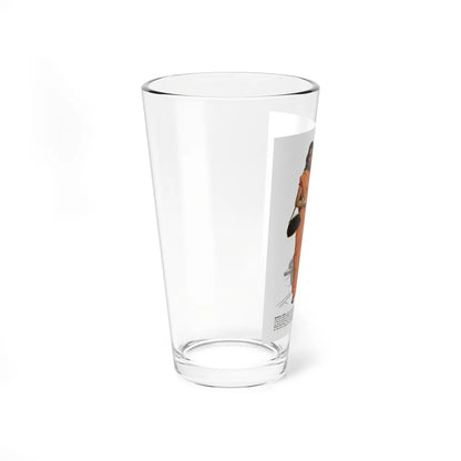 Scetchbook of the Orient (6) - Bombay, India, Cosmopolitan, March 1958 (Magazine Illustration) Pint Glass 16oz - Go Mug Yourself